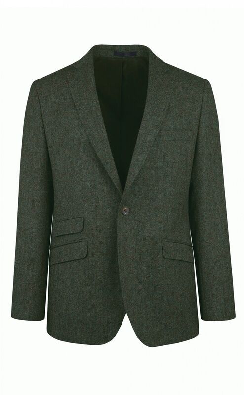 Moss Green Tweed Jacket - Front