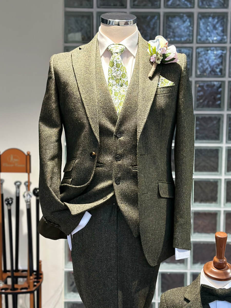 Moss Green Tweed Suit