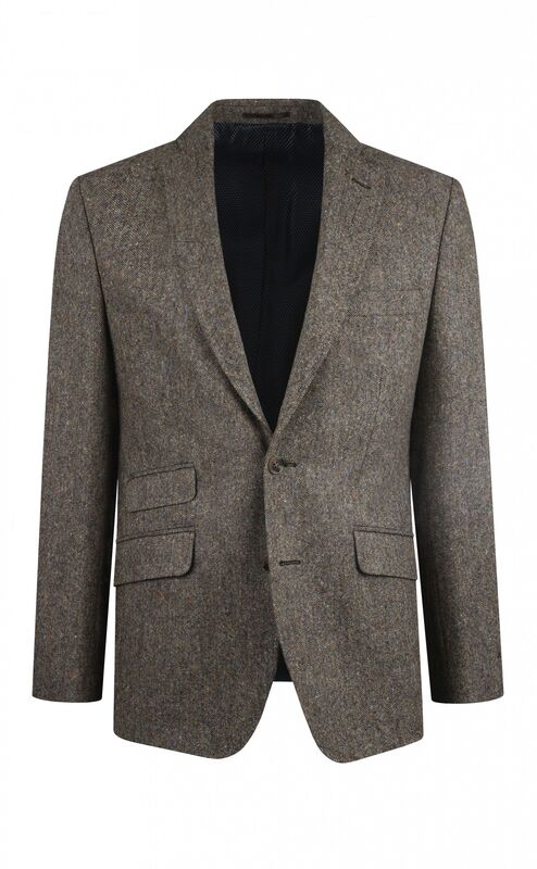 Brown Donegal Tweed Jacket - Front