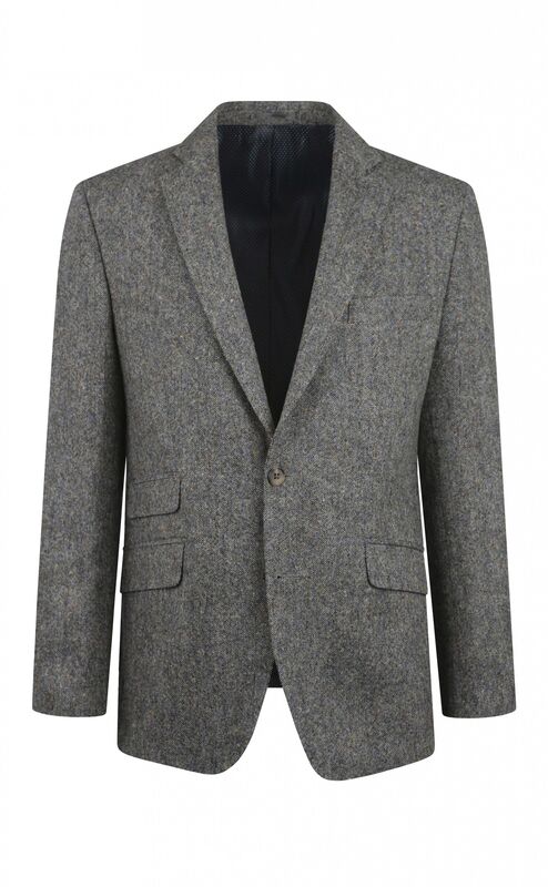 Grey Donegal Tweed Jacket - Front