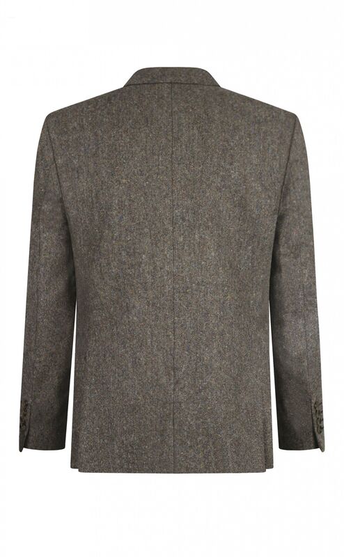 Brown Donegal Tweed Jacket - Back