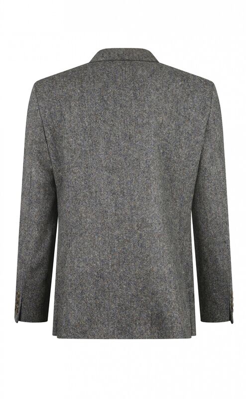 Grey Donegal Tweed Jacket - Back