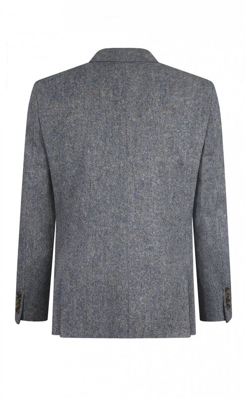 Powder Blue Donegal Tweed Jacket - Back