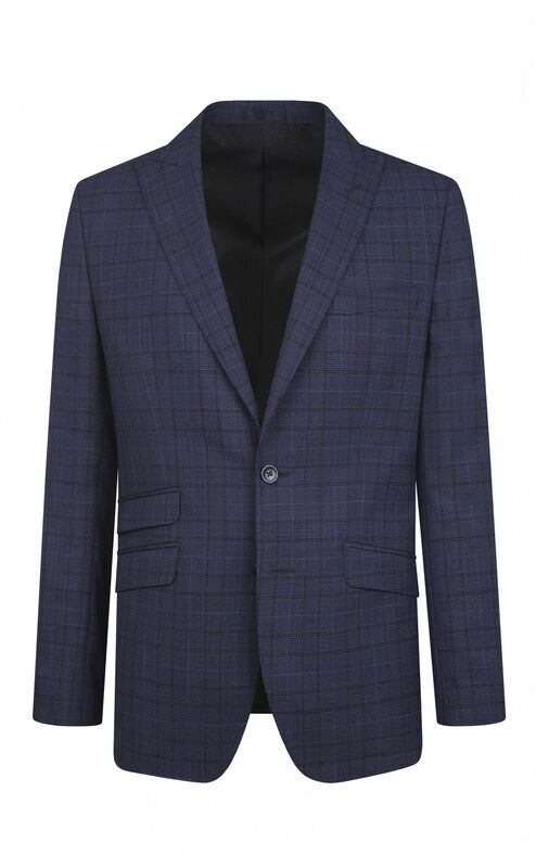 Blue Check Jacket - Front