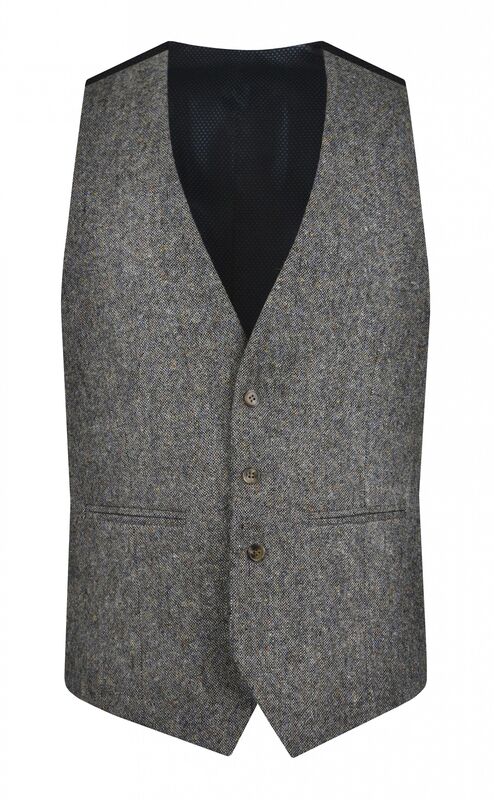Grey Donegal Tweed Waistcoat