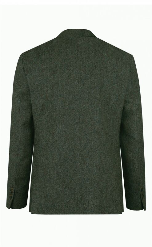 Moss Green Tweed Jacket - Back