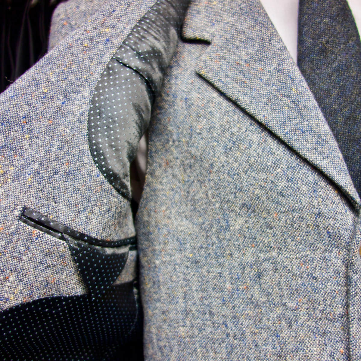 Blue Donegal Tweed Suit