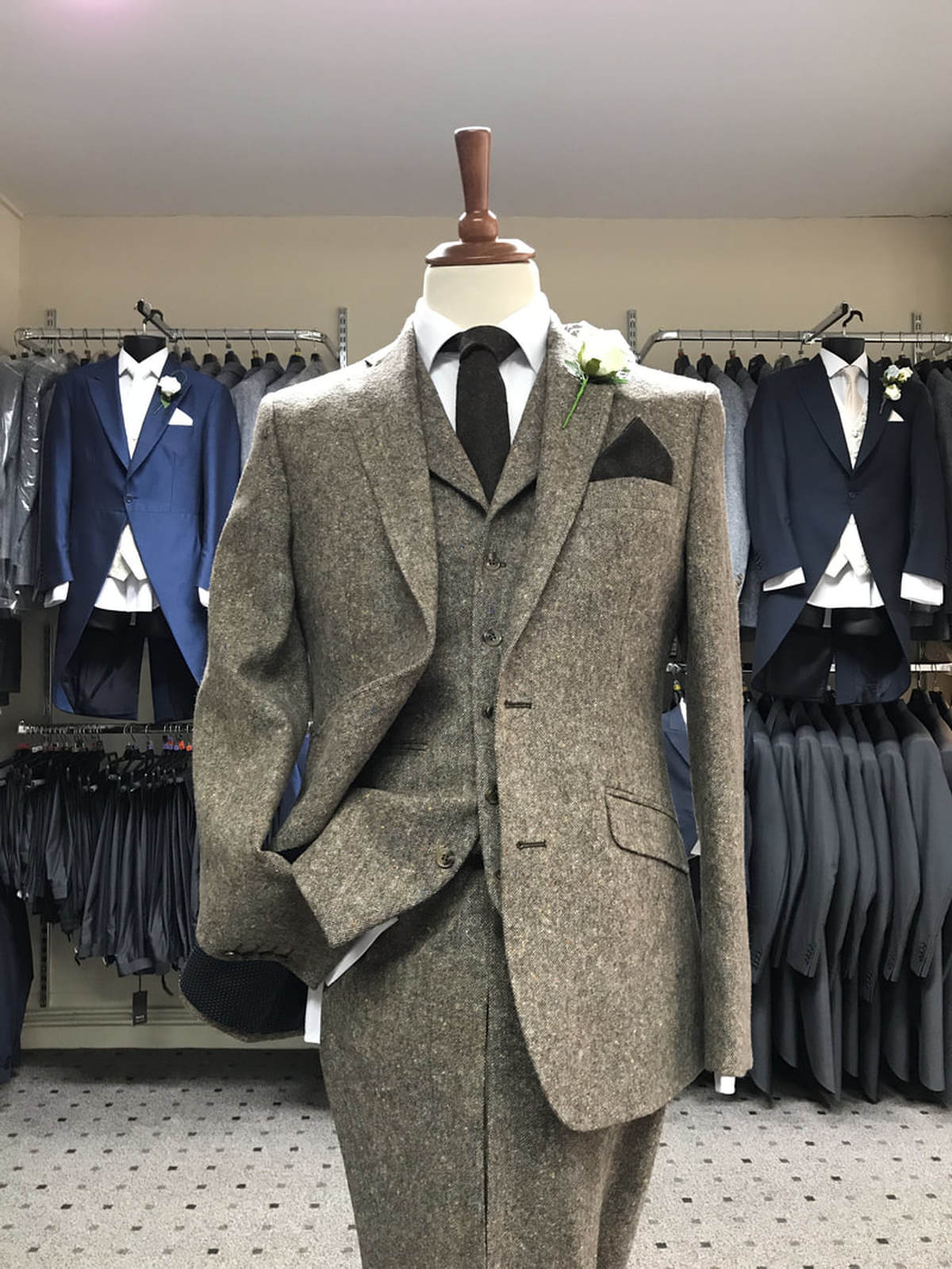 Brown Donegal Tweed Suit