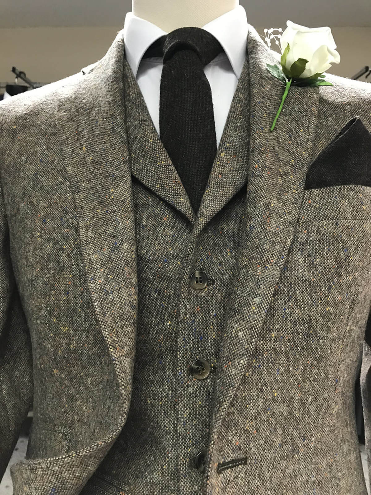 Brown Donegal Tweed Suit